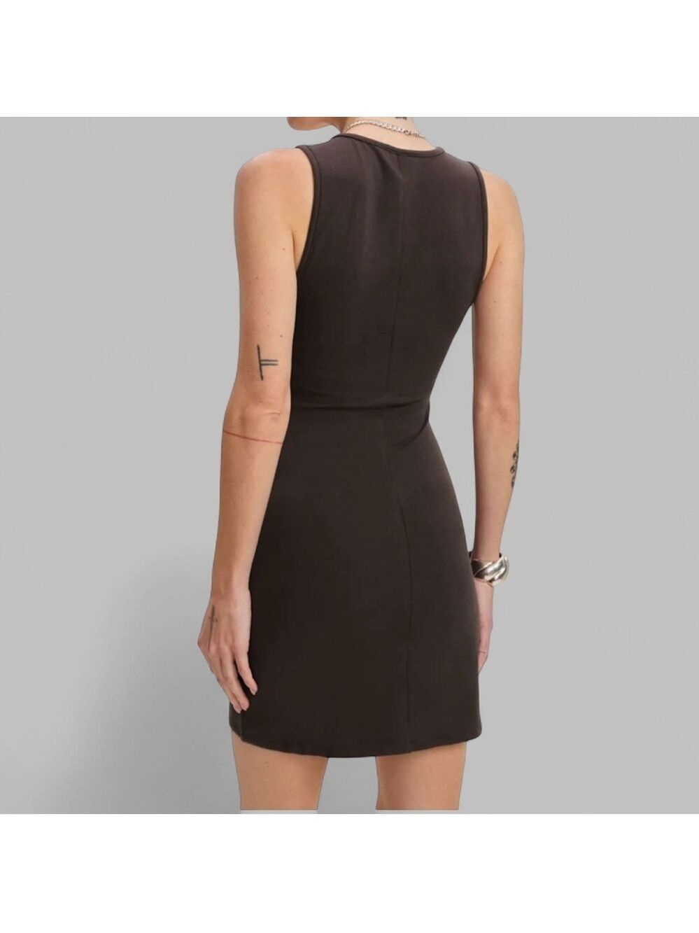 Reformation Kelsey Knit Dress Brown -Size M-NWT - Picture 9 of 12